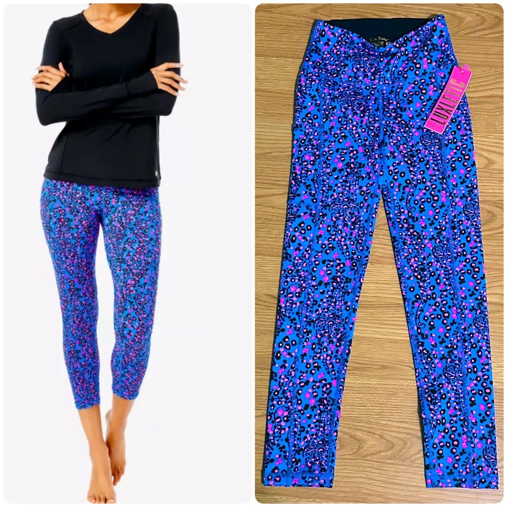 Lilly Pulitzer Blue and Pink Track Pants